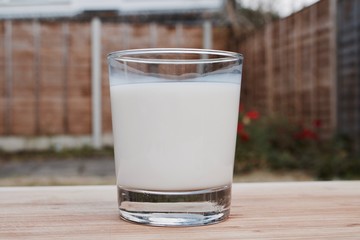 Fresh milk in garden