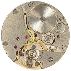 The mechanism of old wrist watches