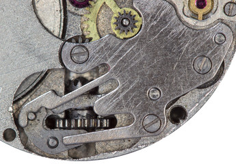 Fragment of the wrist watch movement