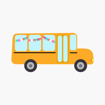 School bus vector illustration.