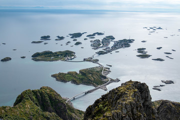 Henningsv&aelig;r fishing village in Lofoten, Norway