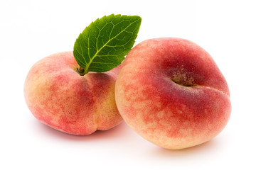 Peach. Fruit with isolated on white background.