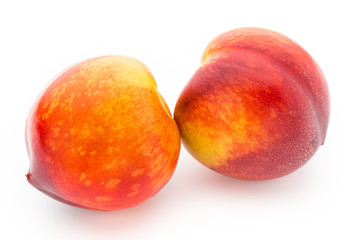 Peach. Fruit with isolated on white background.