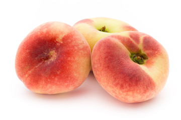 Peach. Fruit with isolated on white background.