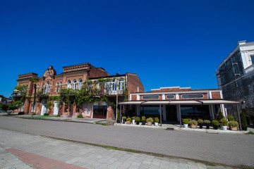 embankment with historic buildings in the city of Sukhumi, Abkhazia