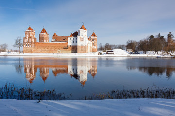 Mir Castle in Minsk region is ancient heritage of Belarus. UNESCO World Heritage. © aka_artiom