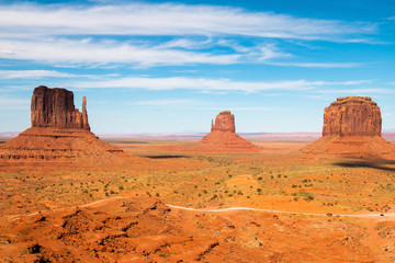 Fototapeta na wymiar Monument Valley on the border between Arizona and Utah, United States