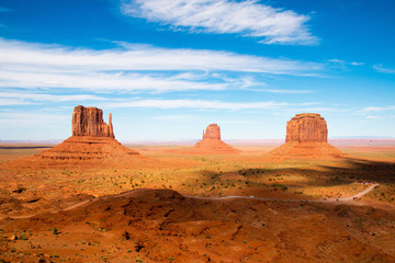 Monument Valley on the border between Arizona and Utah, United States