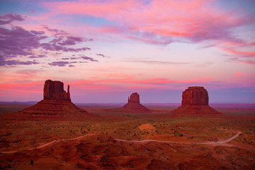 Monument Valley on the border between Arizona and Utah, United States