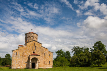 Fototapeta na wymiar countryside ancient Christian Cathedral Abkhazia