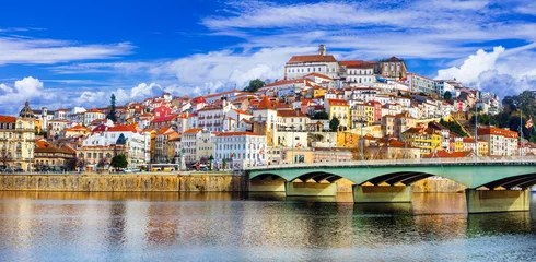 Keuken spatwand met foto landmarks of Portugal - beautiful Coimbra town © Freesurf