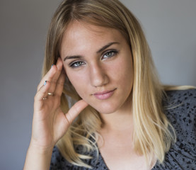 Fototapeta premium Beautiful blonde woman portrait