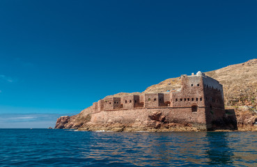 Fototapeta na wymiar Fort of São João Baptista of Berlengas sea view in Berlenga island, Portugal.