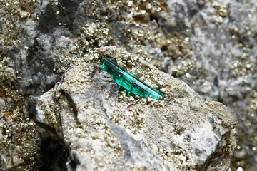 emerald in raw , Emeralds in the rough, gemstone color green , stone  gem and jewelry