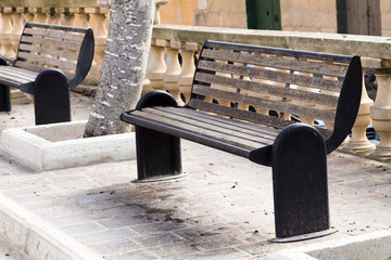 Qala Parish Church. Malta. benches