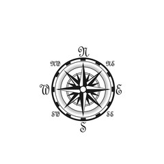Seafarer navigation compass vector nautical icon