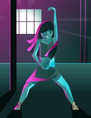 girl dancing in dance studio