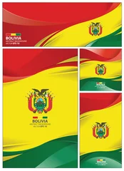 Fotobehang Abstract Bolivia Flag Background © lumyaisweet