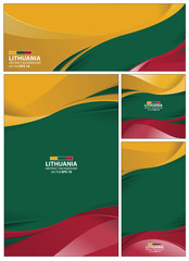 Abstract Lithuania Flag Background