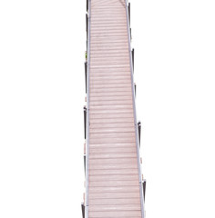 Obraz premium wooden foot bridge isolated on a white background