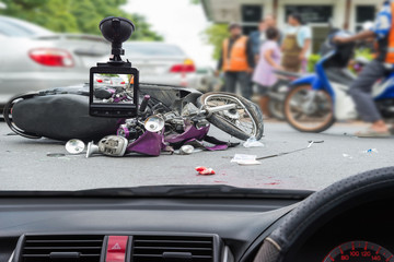 car video recorder installed Car crash