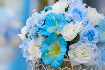 blue flower in wedding ceremony