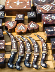 Turkish style daggers with mother of pearl inlays