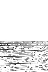 hand draw sketch of Horizontal wooden floor