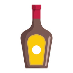 Bottle with alcoholic drinks isolated on white background