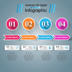 Business Infographics origami style Vector illustration.