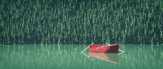 Fototapety  A boat on the lake