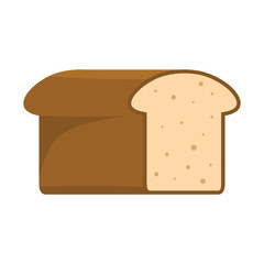 Bread colorful bakery product icon