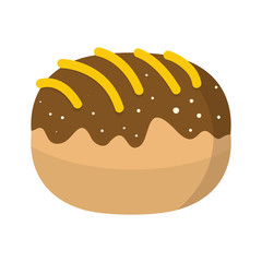 Roll colorful bakery product icon