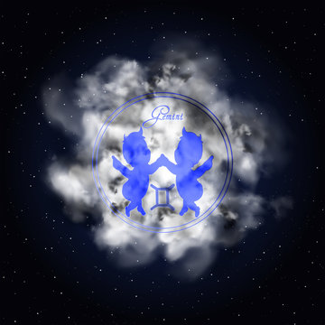 Gemini Astrology constellation of the zodiac smoke