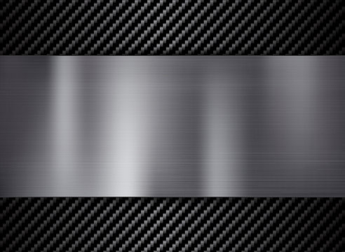 Abstract carbon fiber and metal texture background