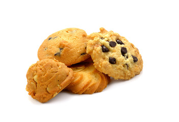 cookies-sweet biscuits on white background