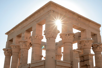 Egyptian temple sunstar