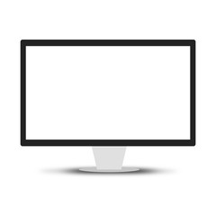 Monitor with white background