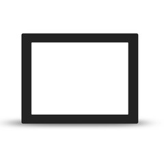 Realistic tablet pc computer on white background