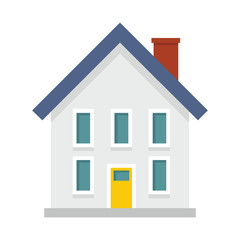 Colorful Flat Residential House. Vector illustration