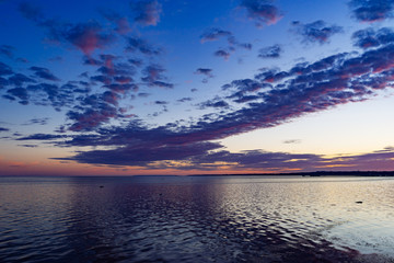 Fototapeta na wymiar Dramatic summer sunrise over Baltic sea