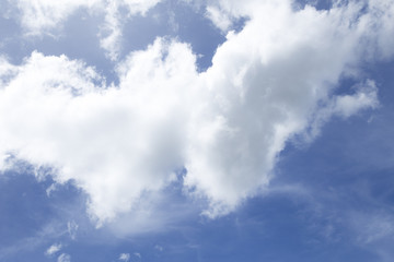 Blue sky with beautiful clouds.