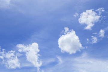 Blue sky with beautiful clouds.