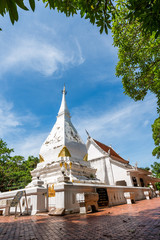 Fototapeta na wymiar Phra That Si Song Rak, old age buddhist religion temple in Loei province Thailand