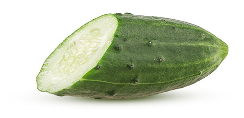 Fresh cucumber half