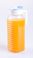 Orange juice or Orange juice in jug on background.