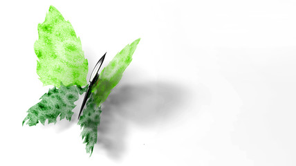 An artificially created image in the form of a butterfly