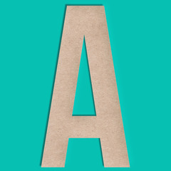 Paper Cut Capital A Letter