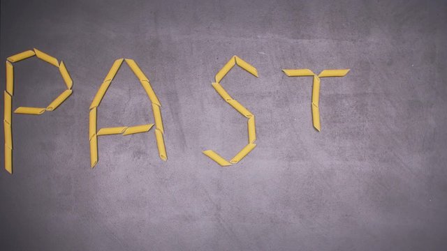 Raw pasta time lapse shot