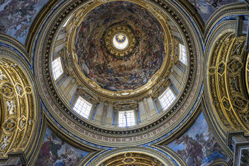 Obraz premium Architectural details and interiors of Church Saint Agnes in Ago